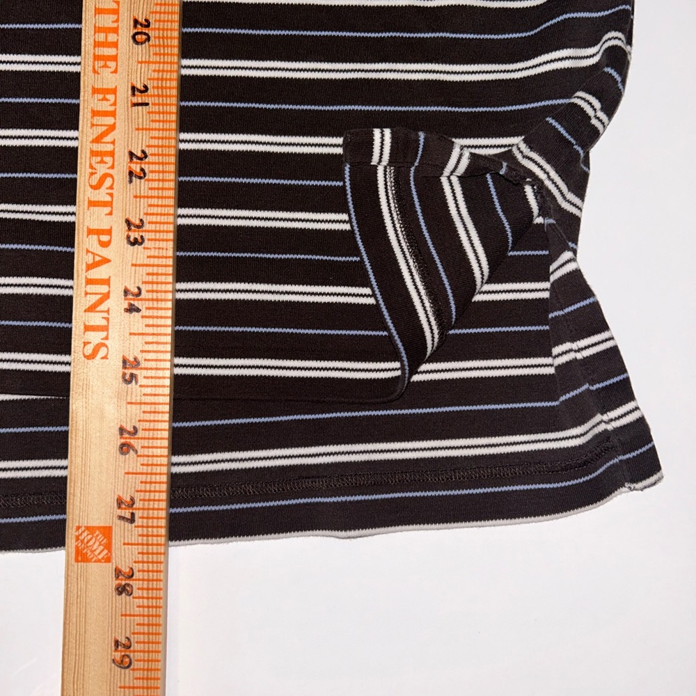 Polo Ralph Lauren‎ VINTAGE brown white blue stripe short sleeve polo size Large - Picture 9 of 11